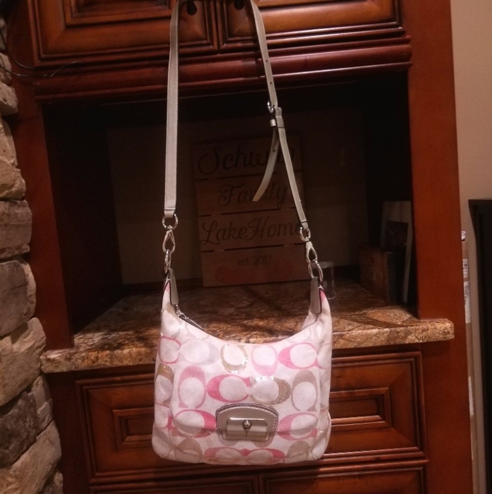 Coach # 19340 Kristin Embellished Signature Hobo